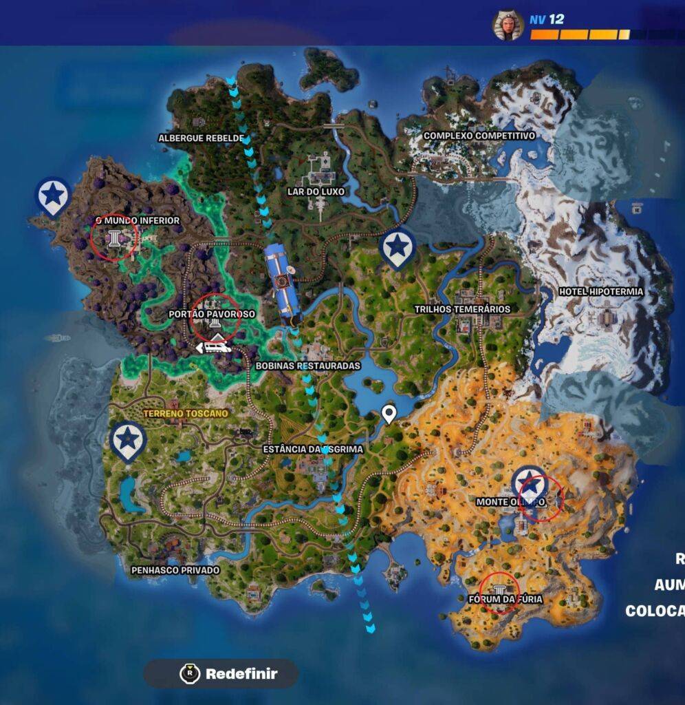 Mapa de Fortnite de Aspecto Divino