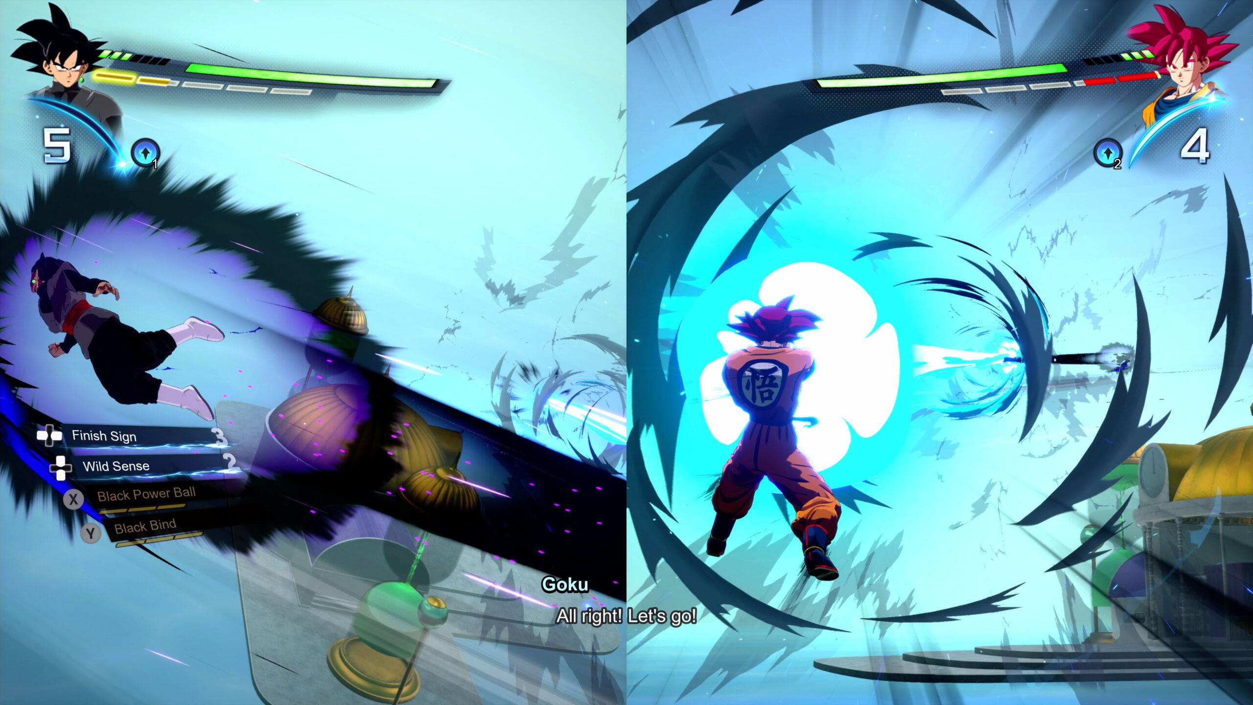 DBSZ Screenshot Split Screen EN