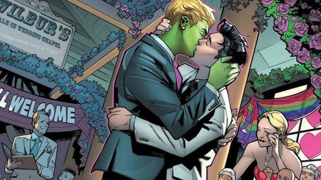 Wiccano Hulking Casamento Casados Beijo