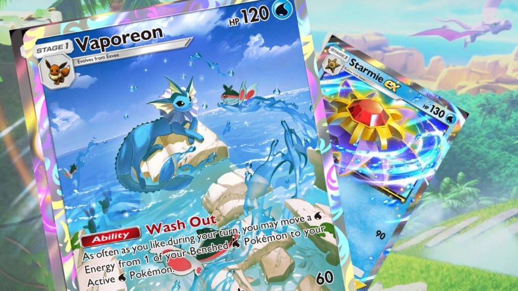 Pokemon TCG Pocket Ilha Mitica Vaporeon